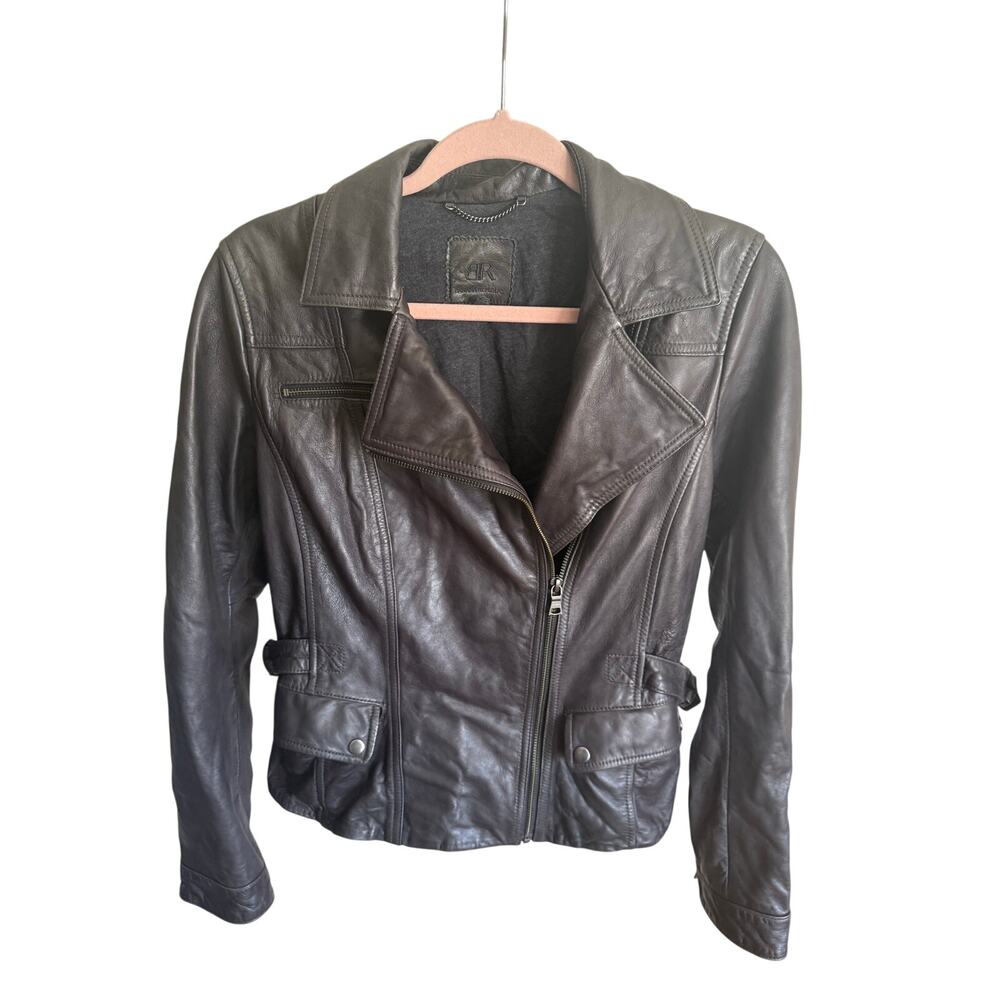 Banana Republic leather motorcycle jacket, women’s size M